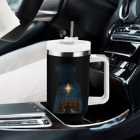 Jesus Christian Christmas Tumbler With Handle Christian Saints Praying Under The Star of Bethlehem - Wonder Print Shop