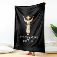 Nativity Scene Christmas Throw Blanket Love Came Down Jesus Christian - Wonder Print Shop