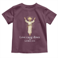 Nativity Scene Christmas Toddler T Shirt Love Came Down Jesus Christian - Wonder Print Shop