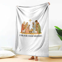 Nativity Scene Christmas Throw Blanket Baby Jesus Christian Faith - Wonder Print Shop