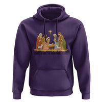 Nativity Scene Christmas Hoodie Baby Jesus Christian Faith - Wonder Print Shop