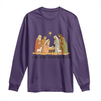 Nativity Scene Christmas Long Sleeve Shirt Baby Jesus Christian Faith - Wonder Print Shop