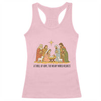 Nativity Scene Christmas Racerback Tank Top Baby Jesus Christian Faith - Wonder Print Shop