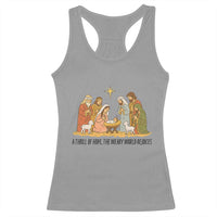 Nativity Scene Christmas Racerback Tank Top Baby Jesus Christian Faith - Wonder Print Shop