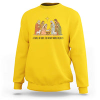 Nativity Scene Christmas Sweatshirt Baby Jesus Christian Faith - Wonder Print Shop