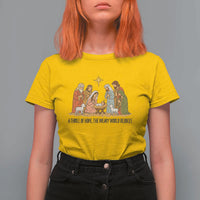 Nativity Scene Christmas T Shirt For Women Baby Jesus Christian Faith - Wonder Print Shop