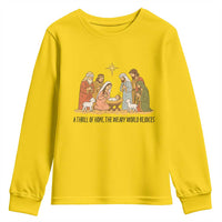 Nativity Scene Christmas Youth Sweatshirt Baby Jesus Christian Faith - Wonder Print Shop