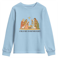Nativity Scene Christmas Youth Sweatshirt Baby Jesus Christian Faith - Wonder Print Shop