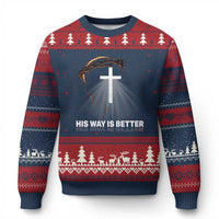 Jesus Christan Ugly Christmas Sweater His Way Is Better - Wonder Print Shop