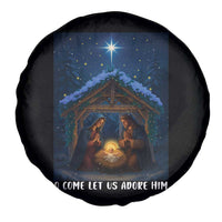 Nativity Scene Christmas Spare Tire Cover O Come Let Us Adrove Him - Wonder Print Shop