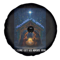 Nativity Scene Christmas Spare Tire Cover O Come Let Us Adrove Him - Wonder Print Shop