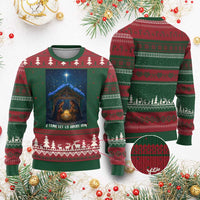 Nativity Scene Xmas Ugly Christmas Sweater O Come Let Us Adrove Him - Wonder Print Shop