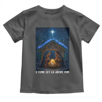 Nativity Scene Christmas Toddler T Shirt O Come Let Us Adrove Him - Wonder Print Shop