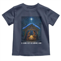 Nativity Scene Christmas Toddler T Shirt O Come Let Us Adrove Him - Wonder Print Shop