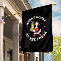 Festive Goose on The Loose Garden Flag Funny Goose Christmas Meme - Wonder Print Shop