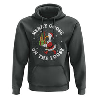 Festive Goose on The Loose Hoodie Funny Goose Christmas Meme - Wonder Print Shop
