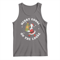 Festive Goose on The Loose Tank Top Funny Goose Christmas Meme - Wonder Print Shop