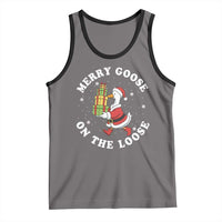 Festive Goose on The Loose Tank Top Funny Goose Christmas Meme - Wonder Print Shop