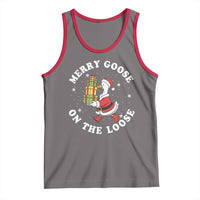 Festive Goose on The Loose Tank Top Funny Goose Christmas Meme - Wonder Print Shop
