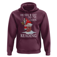Funny Bookish Christmas Hoodie He Sees What You Have Been Reading - Wonder Print Shop