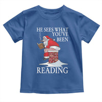 Funny Bookish Christmas Toddler T Shirt He Sees What You Have Been Reading - Wonder Print Shop