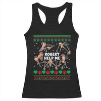 Marcus The Worm Robert Meme Christmas Racerback Tank Top - Wonder Print Shop