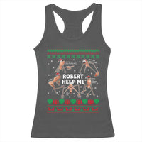 Marcus The Worm Robert Meme Christmas Racerback Tank Top - Wonder Print Shop