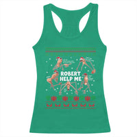 Marcus The Worm Robert Meme Christmas Racerback Tank Top - Wonder Print Shop