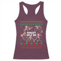Marcus The Worm Robert Meme Christmas Racerback Tank Top - Wonder Print Shop