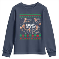 Marcus The Worm Robert Meme Christmas Youth Sweatshirt - Wonder Print Shop