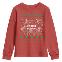 Marcus The Worm Robert Meme Christmas Youth Sweatshirt - Wonder Print Shop
