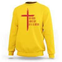 God Forbid A White Boy Get A Lil Motion Sweatshirt Funny Christian Quote Meme - Wonder Print Shop