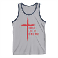 God Forbid A White Boy Get A Lil Motion Tank Top Funny Christian Quote Meme - Wonder Print Shop