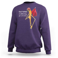 God Forbid A White Boy Get A Lil Motion Sweatshirt Marcus The Worm Robert Meme Cosplay - Wonder Print Shop