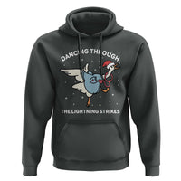 Christmas Goose Nurse Hoodie Dancing Through The Lightning Strikes - Wonder Print Shop