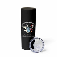 Christmas Goose Nurse Skinny Tumbler Dancing Through The Lightning Strikes - Wonder Print Shop