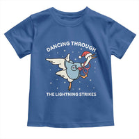 Christmas Goose Nurse Toddler T Shirt Dancing Through The Lightning Strikes - Wonder Print Shop