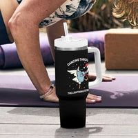 Christmas Goose Nurse Tumbler With Handle Dancing Through The Lightning Strikes - Wonder Print Shop