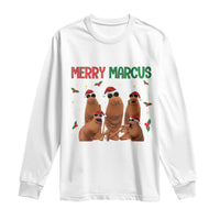 Marcus The Worm Christmas Meme Long Sleeve Shirt Funny Brain Rot Gen Z Xmas - Wonder Print Shop