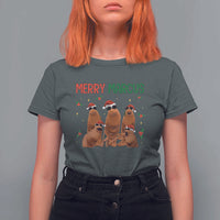 Marcus The Worm Christmas Meme T Shirt For Women Funny Brain Rot Gen Z Xmas - Wonder Print Shop