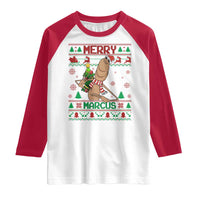 Marcus The Worm Robert Meme Christmas Raglan Shirt Funny Brain Rot Xmas - Wonder Print Shop
