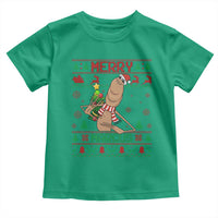 Marcus The Worm Robert Meme Christmas Toddler T Shirt Funny Brain Rot Xmas - Wonder Print Shop