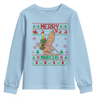 Marcus The Worm Robert Meme Christmas Youth Sweatshirt Funny Brain Rot Xmas - Wonder Print Shop