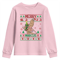 Marcus The Worm Robert Meme Christmas Youth Sweatshirt Funny Brain Rot Xmas - Wonder Print Shop