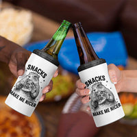 Funny Groundhog Eating Pizza 4 in 1 Can Cooler Tumbler Snacks Make Me Nicer