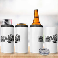 Funny Raccoon Eating Pizza 4 in 1 Can Cooler Tumbler Snacks Make Me Nicer