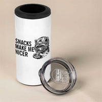 Funny Raccoon Eating Pizza 4 in 1 Can Cooler Tumbler Snacks Make Me Nicer