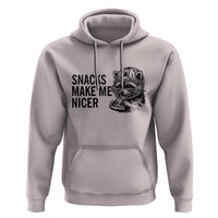 Funny Raccoon Eating Pizza Hoodie Snacks Make Me Nicer