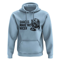 Funny Raccoon Eating Pizza Hoodie Snacks Make Me Nicer