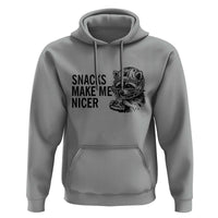 Funny Raccoon Eating Pizza Hoodie Snacks Make Me Nicer